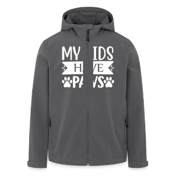 MyKids have Paws - Recycelte Männer Softshell-Jacke von Stanley/Stella - Anthrazit - Vorne - AI Model Male 185 light (185cm)