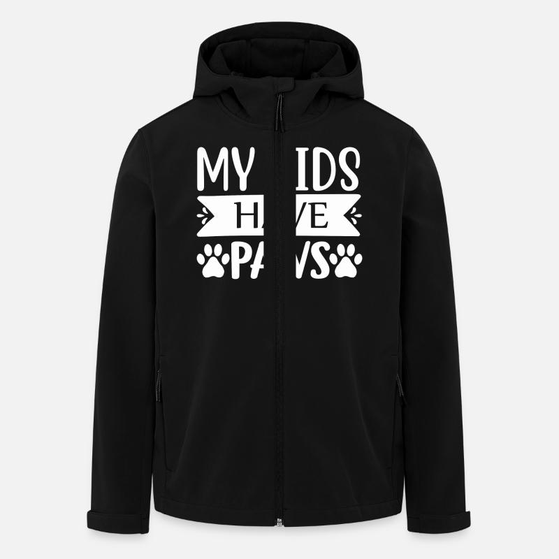 MyKids have Paws - Recycelte Männer Softshell-Jacke von Stanley/Stella - Schwarz