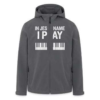 Lobpreis durch Klaviermusik - Recycelte Männer Softshell-Jacke von Stanley/Stella - Anthrazit - Vorne - AI Model Male 185 light (185cm)