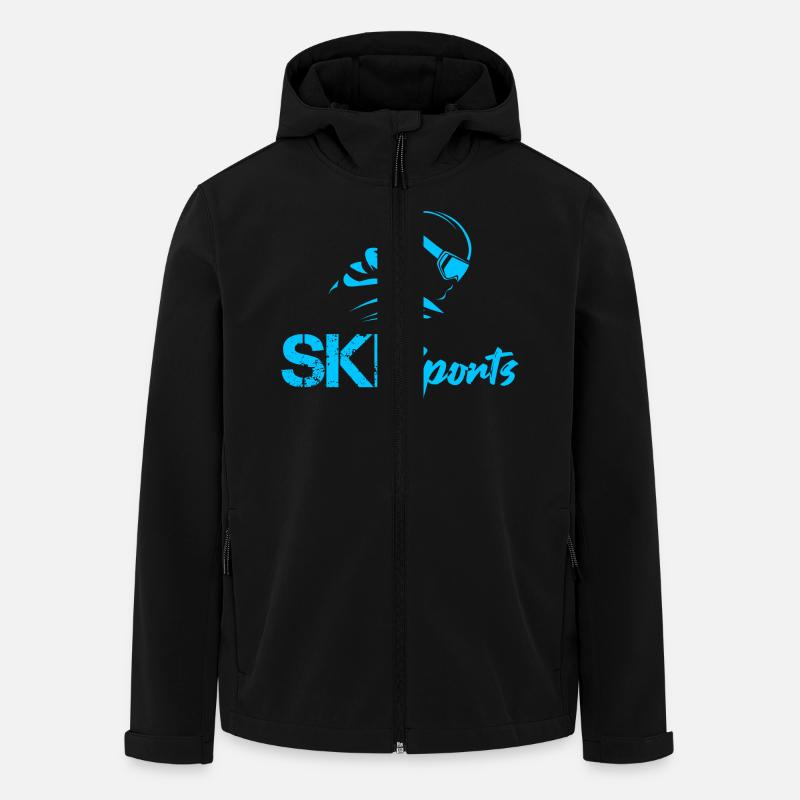 Sports de ski - Veste softshell homme en polyester recyclé Stanley/Stella - noir
