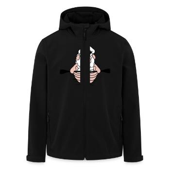 Schaf Kapitän Paddelt Rudert Seeräuber Ruderboot - Recycelte Männer Softshell-Jacke von Stanley/Stella - Schwarz - Vorne - AI Model Male 185 light (185cm)