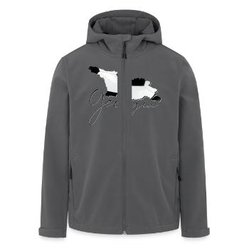 Géorgie Cadres de carte Real Football FR - Veste softshell homme en polyester recyclé Stanley/Stella - noir - Devant - AI Model Male 185 light (185cm)