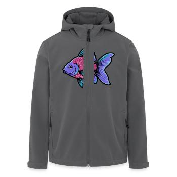 Goldfische Aquaristik Aquarium - Recycelte Männer Softshell-Jacke von Stanley/Stella - Schwarz - Vorne - AI Model Male 185 light (185cm)