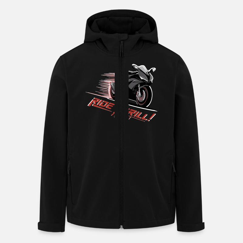 SURFEZ SUR LE FRISSON - Veste softshell homme en polyester recyclé Stanley/Stella - noir