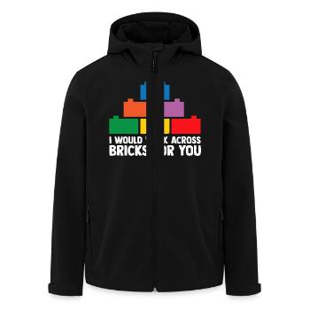 Brick Builder Brick Building Master Builder - Men’s Recycled Softshell Jacket by Stanley/Stella - black - Front - AI Model Male 185 light (185cm)