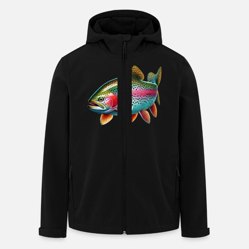 Rainbow trout - Men’s Recycled Softshell Jacket by Stanley/Stella - black