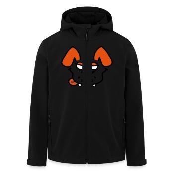 Le chien a l’air méchant Dangereux Drôle Lèche la langue - Veste softshell homme en polyester recyclé Stanley/Stella - noir - Devant - AI Model Male 185 light (185cm)