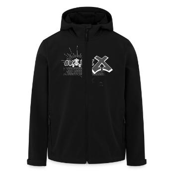 QuadriX (QX) - Veste softshell homme en polyester recyclé Stanley/Stella - noir - Devant - AI Model Male 185 light (185cm)
