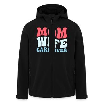Maman Épouse Aidant - Veste softshell homme en polyester recyclé Stanley/Stella - noir - Devant - AI Model Male 185 light (185cm)