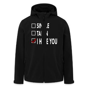 SINGLE HATE - Veste softshell homme en polyester recyclé Stanley/Stella - noir - Devant - AI Model Male 185 light (185cm)