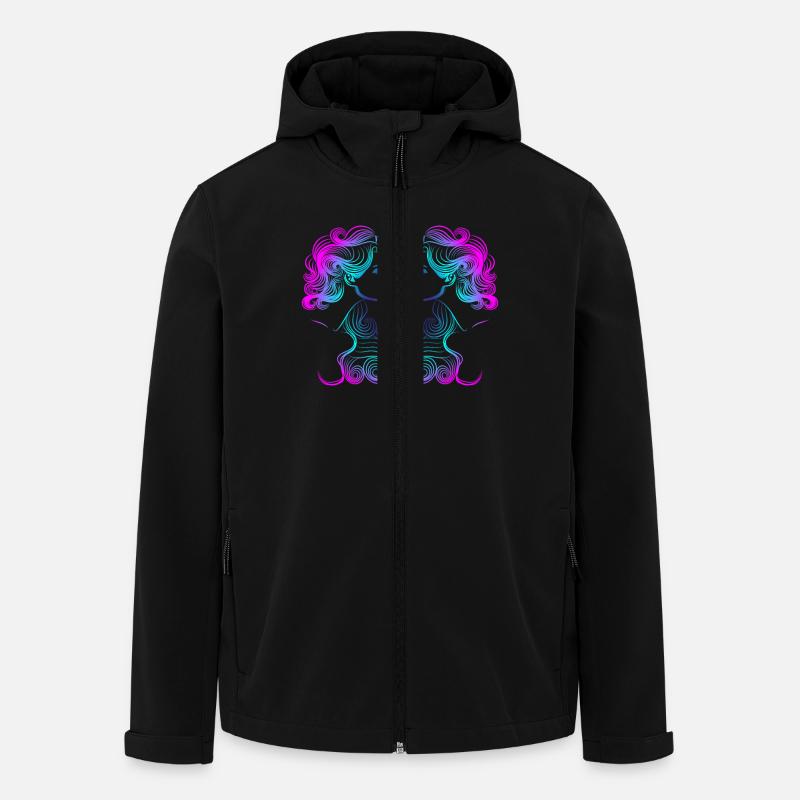 zwillinge Zeichenfläche 1 - Recycelte Männer Softshell-Jacke von Stanley/Stella - Schwarz