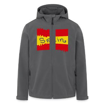 Spanien - Recycelte Männer Softshell-Jacke von Stanley/Stella - Schwarz - Vorne - AI Model Male 185 light (185cm)
