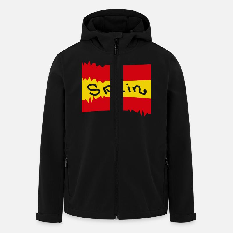 Spanien - Recycelte Männer Softshell-Jacke von Stanley/Stella - Schwarz