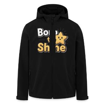 Born to Shine – Strahlender Stern - Recycelte Männer Softshell-Jacke von Stanley/Stella - Schwarz - Vorne - AI Model Male 185 light (185cm)