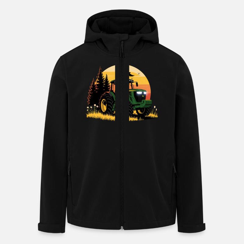 Tractor - Tug - Farmer - Men’s Recycled Softshell Jacket by Stanley/Stella - black