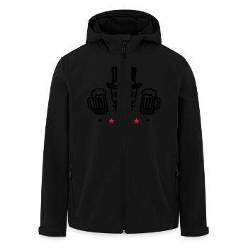 Groom Skeleton Jga Bière - Veste softshell homme en polyester recyclé Stanley/Stella - noir - Devant - AI Model Male 185 light (185cm)