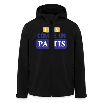 Frais comme un pastis Homme Beauf Humour Apéro - Veste softshell homme en polyester recyclé Stanley/Stella - noir - Devant - AI Model Male 185 light (185cm)