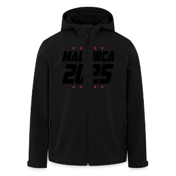 Mallorca 2025 - Men’s Recycled Softshell Jacket by Stanley/Stella - black - Front - AI Model Male 185 light (185cm)