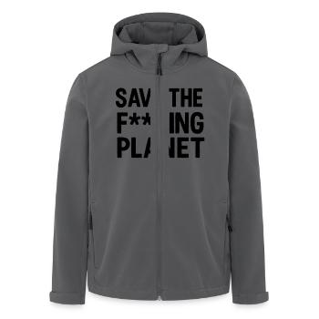 Save the f**king planet - Recycelte Männer Softshell-Jacke von Stanley/Stella - Schwarz - Vorne - AI Model Male 185 light (185cm)