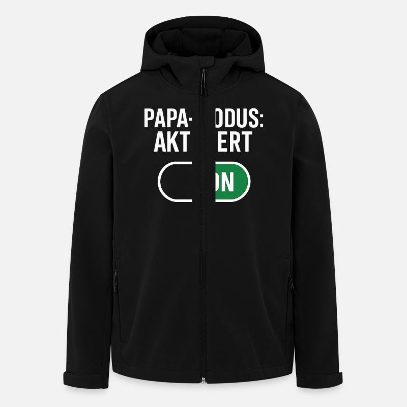 Papa-Modus aktiviert - Dad-Mode:ON - Recycelte Männer Softshell-Jacke von Stanley/Stella - Schwarz