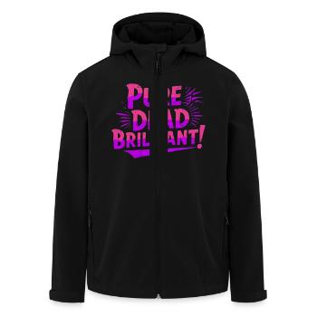 pure dead brilliant Scottish slang - Men’s Recycled Softshell Jacket by Stanley/Stella - black - Front - AI Model Male 185 light (185cm)
