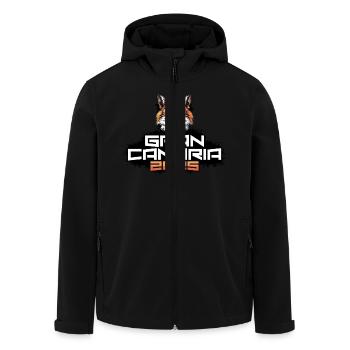 Gran Canaria 2025 Party Fox - Men’s Recycled Softshell Jacket by Stanley/Stella - black - Front - AI Model Male 185 light (185cm)