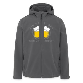 Bier - Ein Prosit der Gemütlichkeit - Recycelte Männer Softshell-Jacke von Stanley/Stella - Schwarz - Vorne - AI Model Male 185 light (185cm)