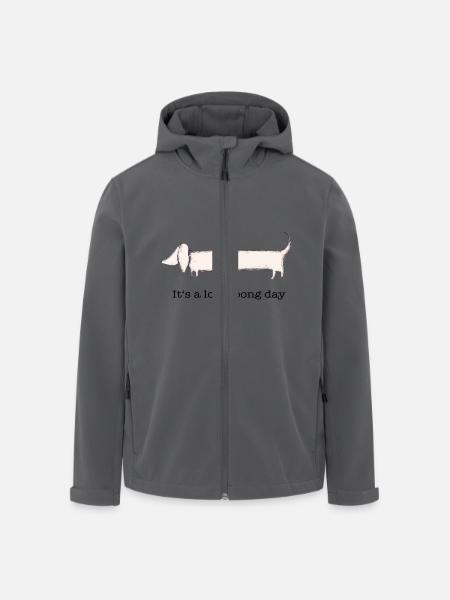 Dackel: it‘s a long day - Recycelte Männer Softshell-Jacke von Stanley/Stella - Schwarz
