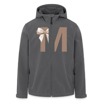 Buchstabe M Knoten - Recycelte Männer Softshell-Jacke von Stanley/Stella - Schwarz - Vorne - AI Model Male 185 light (185cm)