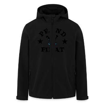 pfand pirat - Recycelte Männer Softshell-Jacke von Stanley/Stella - Schwarz - Vorne - AI Model Male 185 light (185cm)