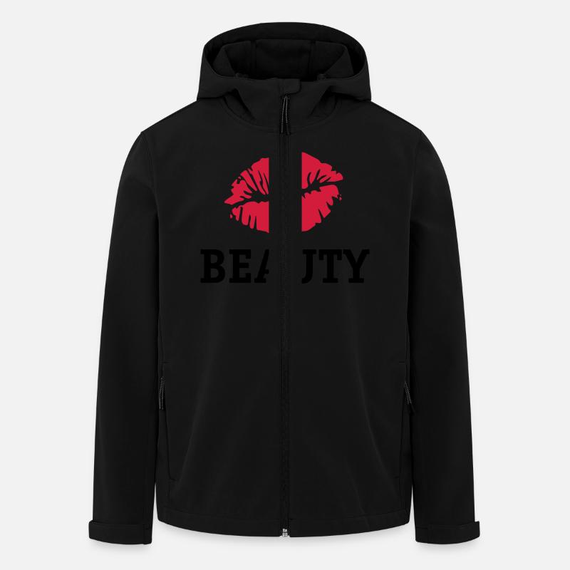 Beauty Kiss - Recycelte Männer Softshell-Jacke von Stanley/Stella - Schwarz