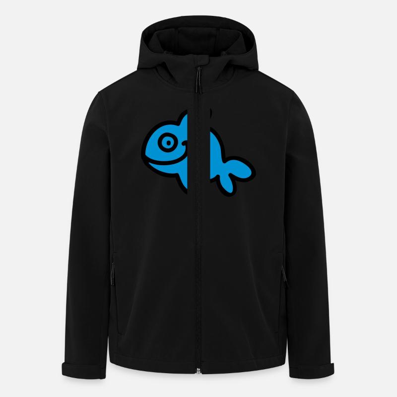 Fish - Fisch - Recycelte Männer Softshell-Jacke von Stanley/Stella - Schwarz