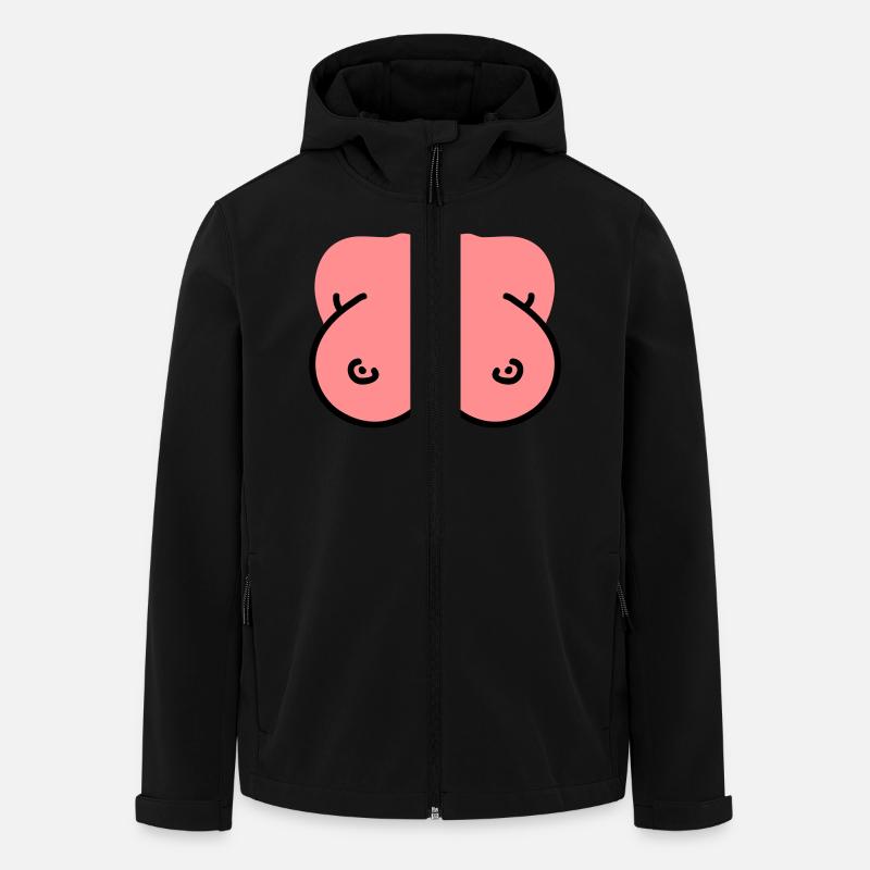 Brüste - Busen - Titten - Recycelte Männer Softshell-Jacke von Stanley/Stella - Schwarz