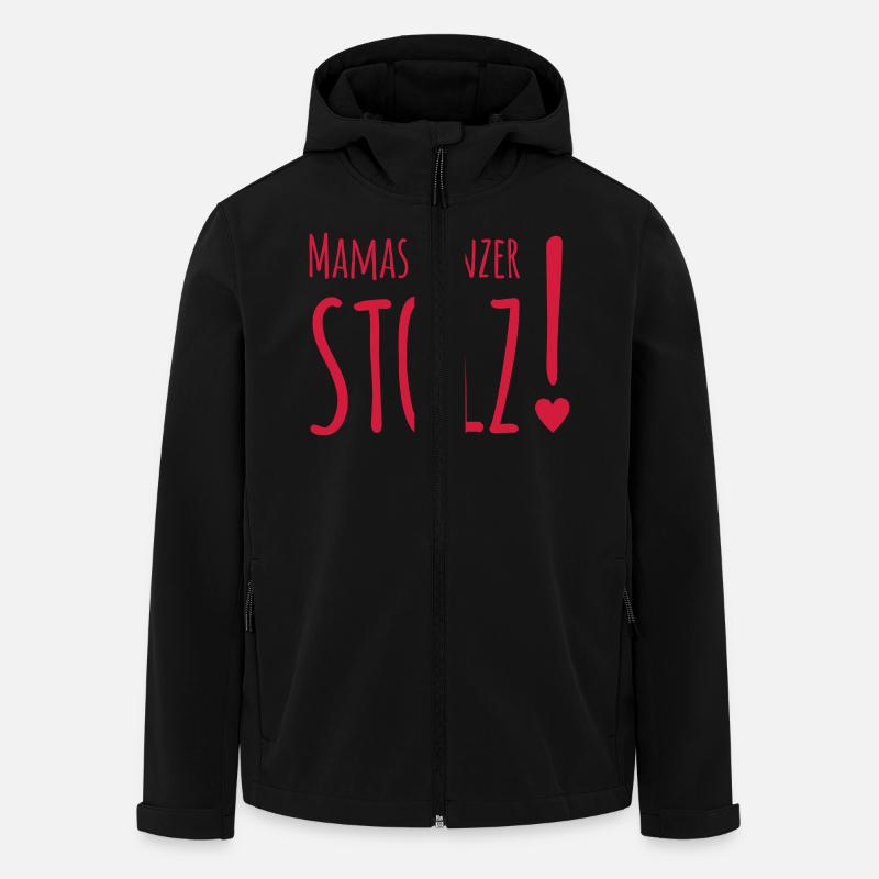 Mamas ganzer Stolz (dh) - Recycelte Männer Softshell-Jacke von Stanley/Stella - Schwarz