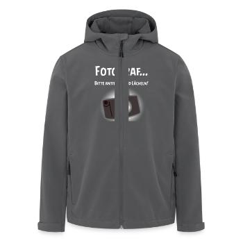 Fotograf - Bitte antippen - Recycelte Männer Softshell-Jacke von Stanley/Stella - Schwarz - Vorne - AI Model Male 185 light (185cm)