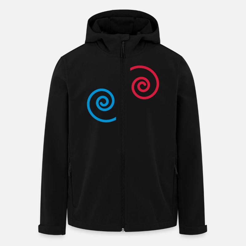 spiralen_2c - Recycelte Männer Softshell-Jacke von Stanley/Stella - Schwarz