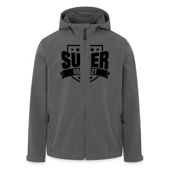Super Oberarzt - Recycelte Männer Softshell-Jacke von Stanley/Stella - Schwarz - Vorne - AI Model Male 185 light (185cm)