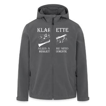 Klarinette - Recycelte Männer Softshell-Jacke von Stanley/Stella - Schwarz - Vorne - AI Model Male 185 light (185cm)