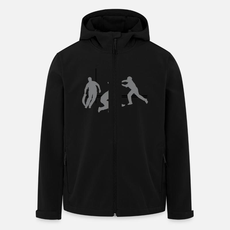 joueursdechistera4 - Recycelte Männer Softshell-Jacke von Stanley/Stella - Schwarz