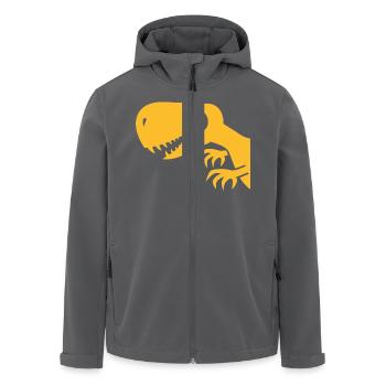 Dinosaurier, Dino, Tyrannosaurus Rex - Recycelte Männer Softshell-Jacke von Stanley/Stella - Schwarz - Vorne - AI Model Male 185 light (185cm)