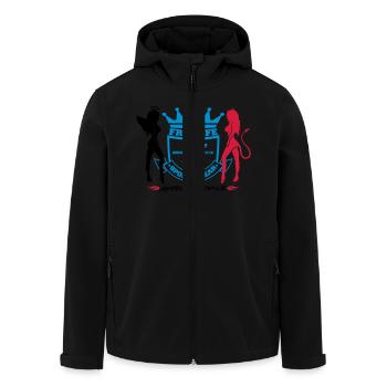 Ange diable vie libre de sport - Veste softshell homme en polyester recyclé Stanley/Stella - noir - Devant - AI Model Male 185 light (185cm)