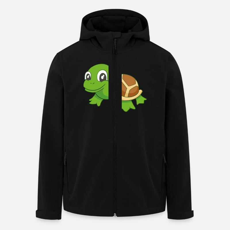 Süsse Schildkröte - Recycelte Männer Softshell-Jacke von Stanley/Stella - Schwarz