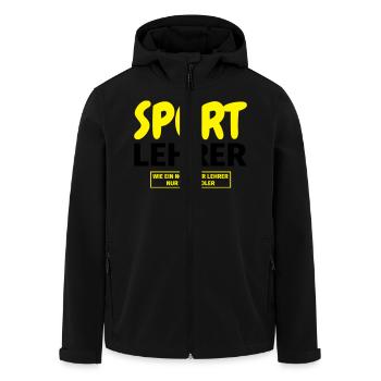 Sportlehrer Geschenk - Recycelte Männer Softshell-Jacke von Stanley/Stella - Schwarz - Vorne - AI Model Male 185 light (185cm)