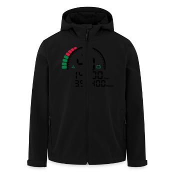 Jahre 40 Jahre Jubiläum Meter - Recycelte Männer Softshell-Jacke von Stanley/Stella - Schwarz - Vorne - AI Model Male 185 light (185cm)