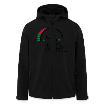 Jahre 45 Jahre Jubiläum Meter - Recycelte Männer Softshell-Jacke von Stanley/Stella - Schwarz - Vorne - AI Model Male 185 light (185cm)