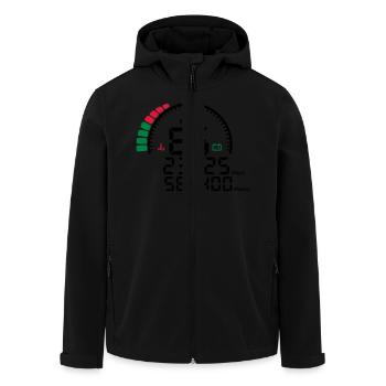 years 65 years anniversary meter - Men’s Recycled Softshell Jacket by Stanley/Stella - black - Front - AI Model Male 185 light (185cm)