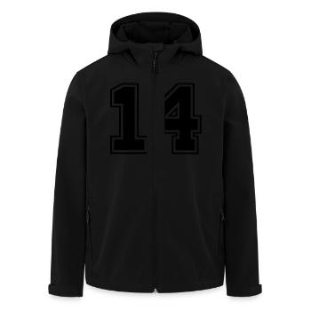 vierzehn - Recycelte Männer Softshell-Jacke von Stanley/Stella - Schwarz - Vorne - AI Model Male 185 light (185cm)