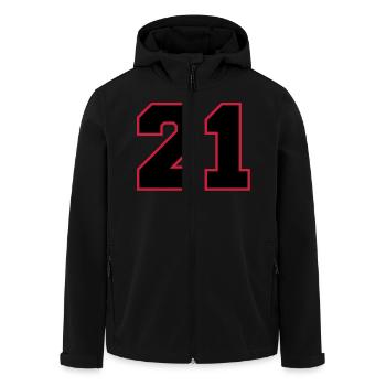 number21 - Veste softshell homme en polyester recyclé Stanley/Stella - noir - Devant - AI Model Male 185 light (185cm)