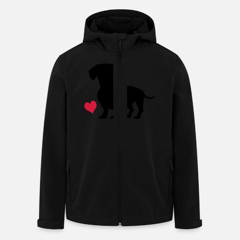 Dackel - Recycelte Männer Softshell-Jacke von Stanley/Stella - Schwarz