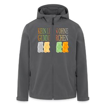 KEIN LEBEN OHNE GUMMIBÄRCHEN - Recycelte Männer Softshell-Jacke von Stanley/Stella - Schwarz - Vorne - AI Model Male 185 light (185cm)